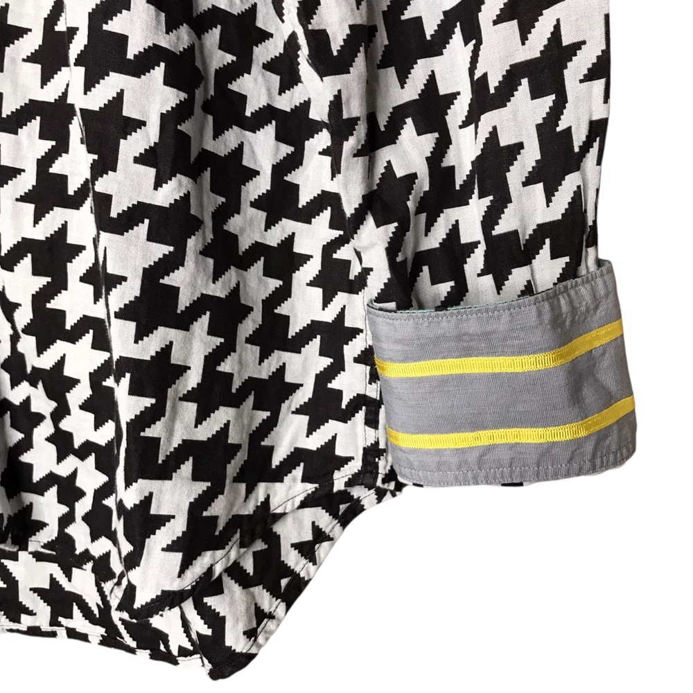 Robert Graham Multicolour Houndstooth Button Front Shirt Long Sleeve Men's Large - Picture 14 of 15